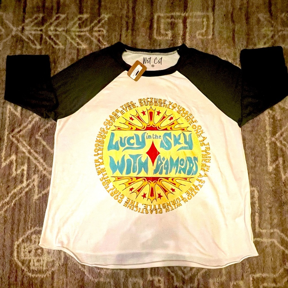 Lucy in the Sky With Diamonds 3/4 sleeve, By Wet Cats 💫Sale Price💫